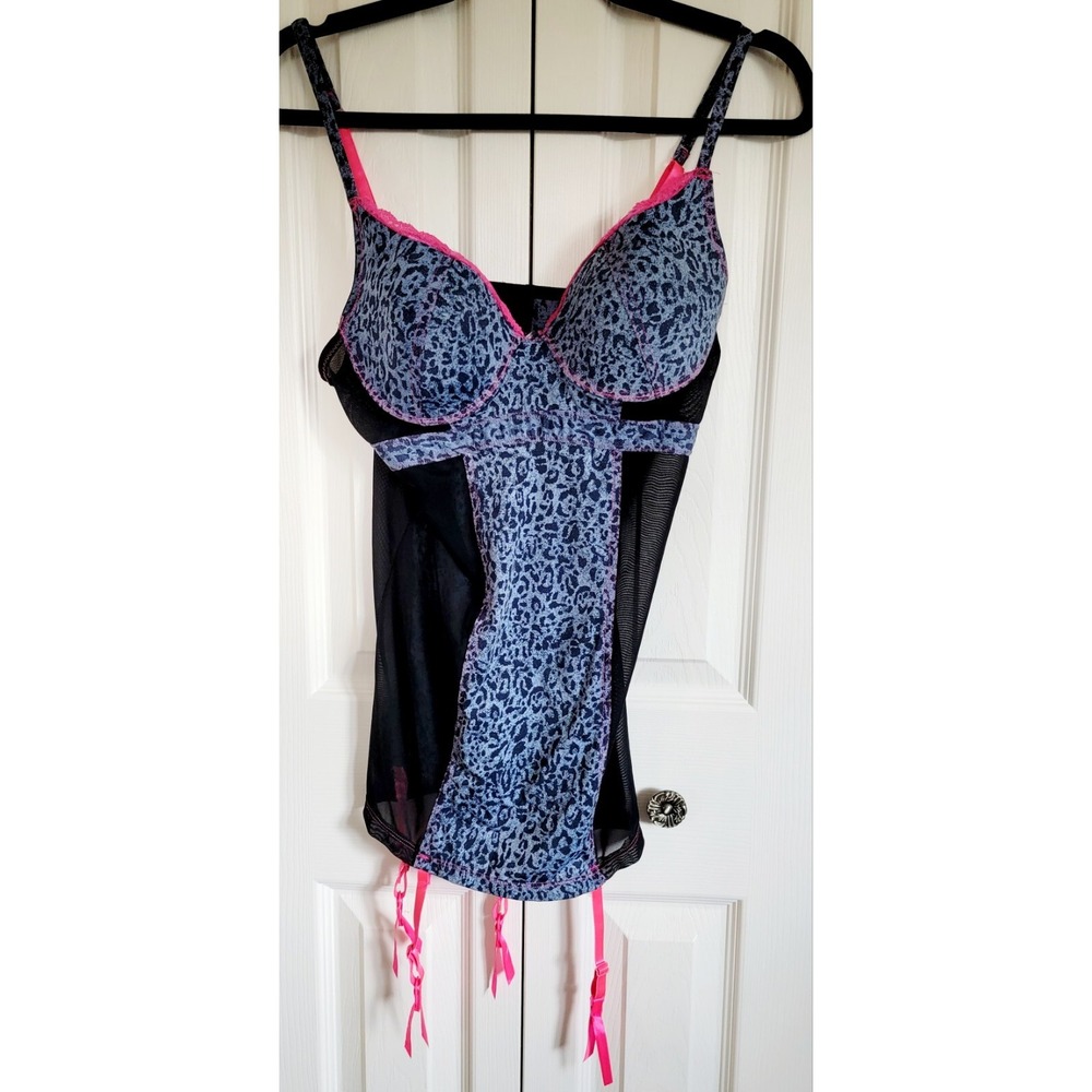 Native Intimates 38C Vintage 90's Corset‎ Bustier Bra Top/Garter Clip NWT